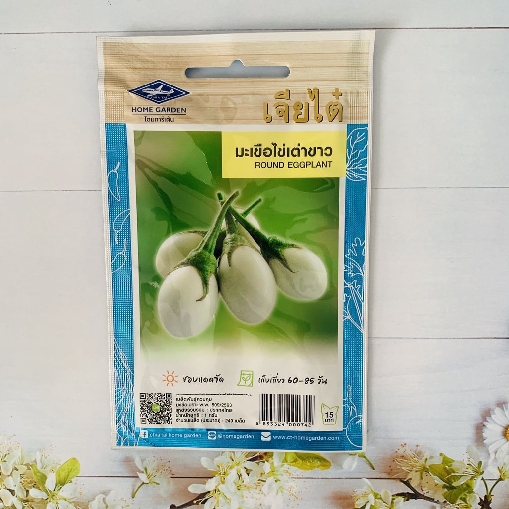 Hạt giống cà trứng ngỗng chia tai Thái Lan. 240 hạt/gói