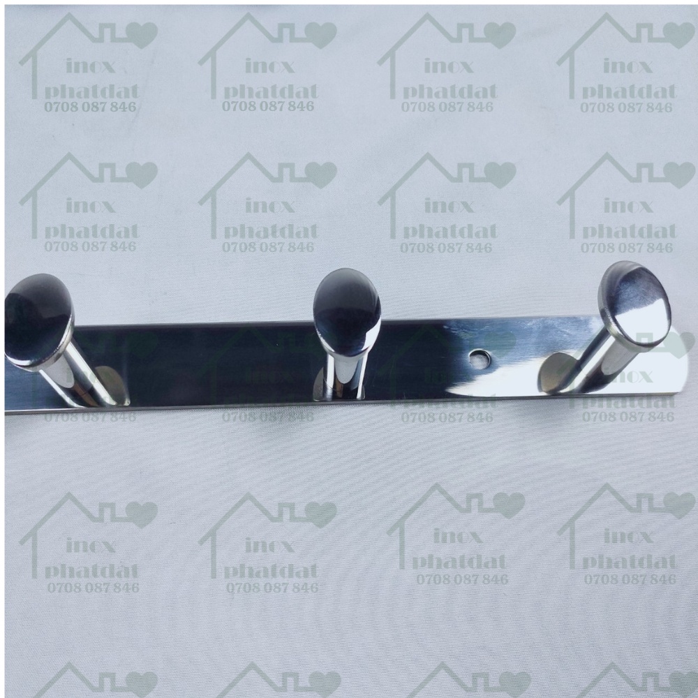 Móc treo đồ nhà tắm Inox 304 đặc PHÁT ĐẠT  không rỉ sét, Móc áo inox, giá treo inox hình giọt nước