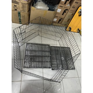 Quây cho chó 💝 FREESHIP 💝 Hàng rào sắt sơn tỉnh điện vân đá 6 tấm 55cm x 55cm | cũi chó | PetZoneHCM
