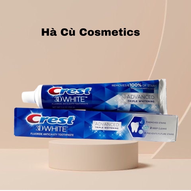 Kem đánh răng Crest 3D White trắng răng [147g]