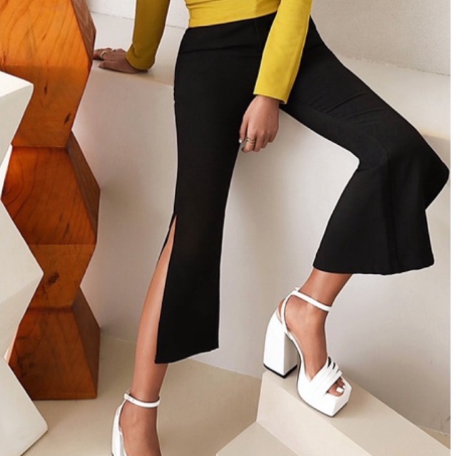 GIÀY CAO GÓT Y2K QUAI NGANG KHOÁ GÀI ĐẾ VUÔNG 14CM