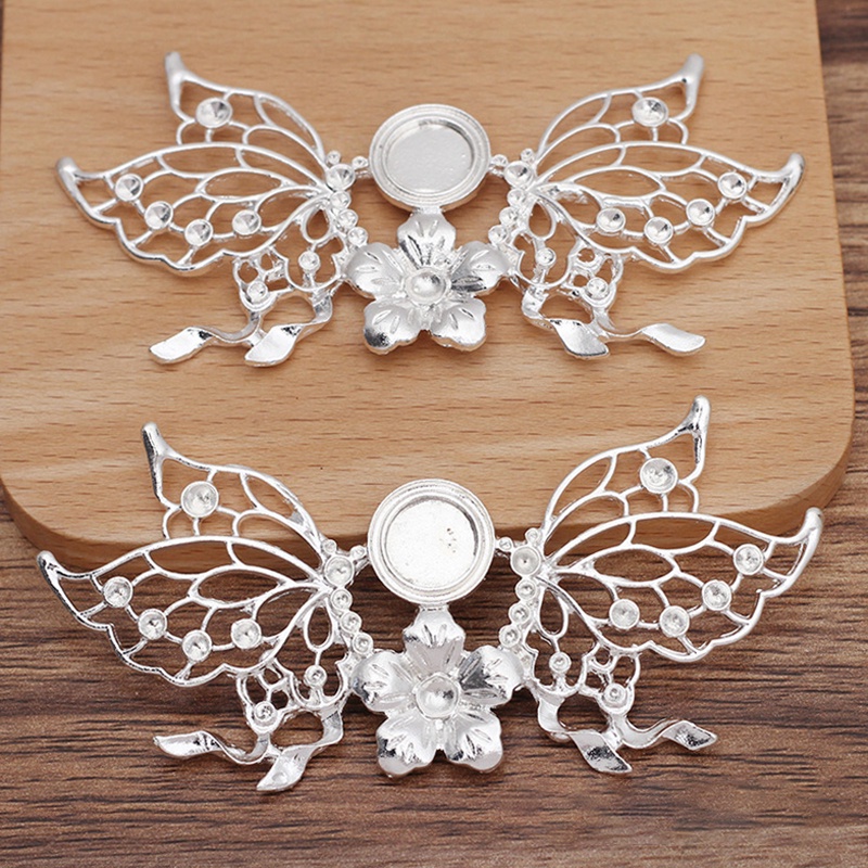 1 phiến đúc họa tiết bươm bướm 90.5mm*44mm nguyên liệu làm trâm làm trang sức có màu KC