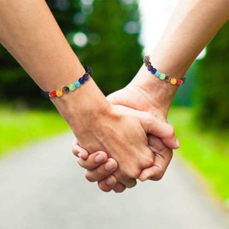 Vòng Tay Đá Mã Não Thời trang Xinh Xắn, Chuỗi Hạt Phong Thủy Luân Xa Chakra Mang Lại Hạnh Phúc May Mắn