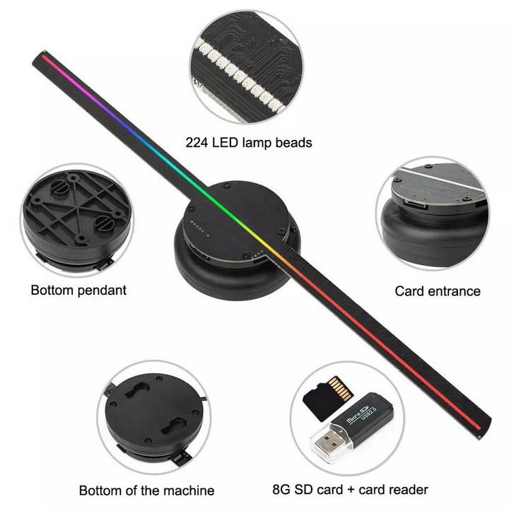 Quạt Quảng Cáo 3D Hologram WIFI APP Remote LEDTECH HD - Home and Garden