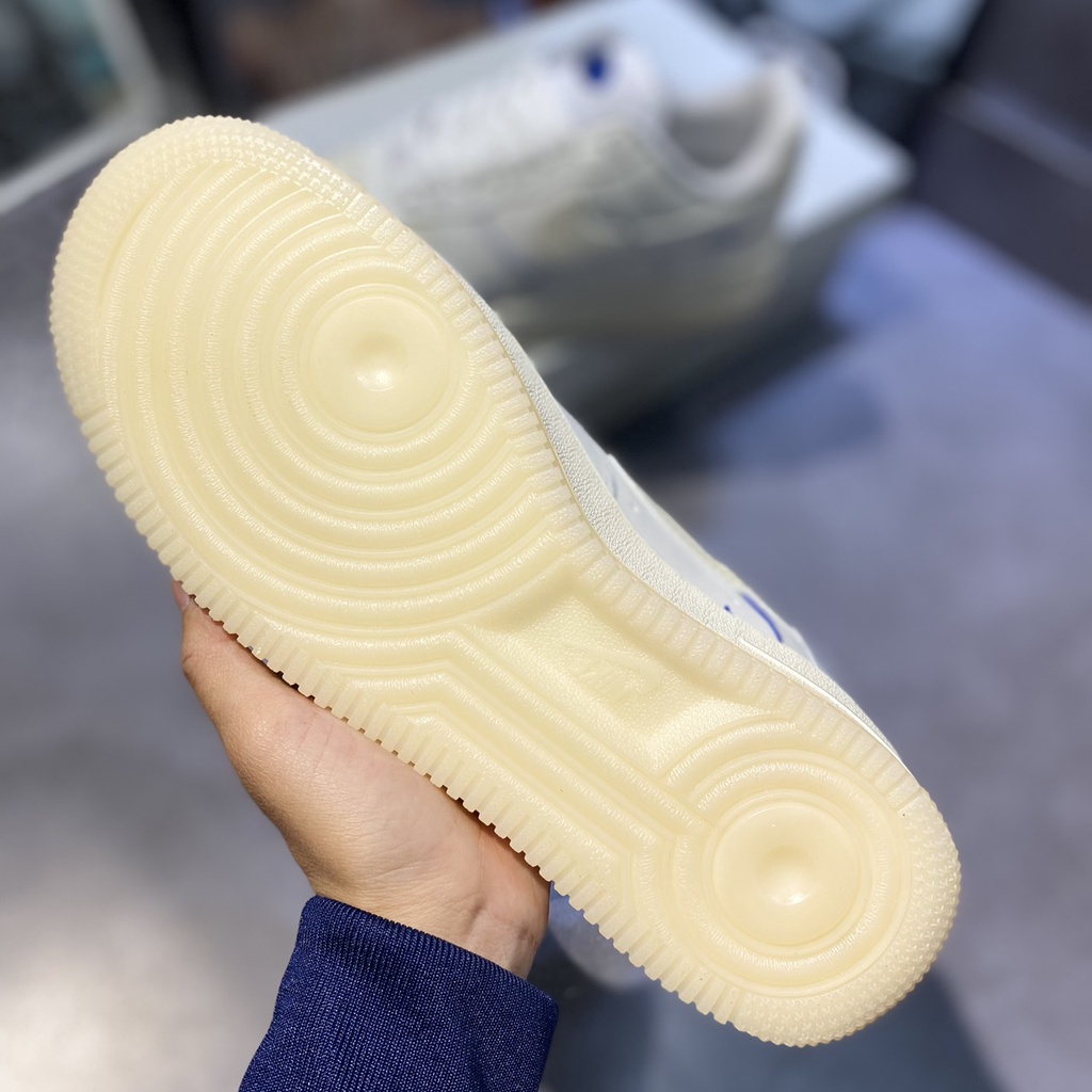 Giày Thể Thao Air Force 1 Low Global Sail Game Royal White Blue Af1 Trắng Sữa Tích Xanh