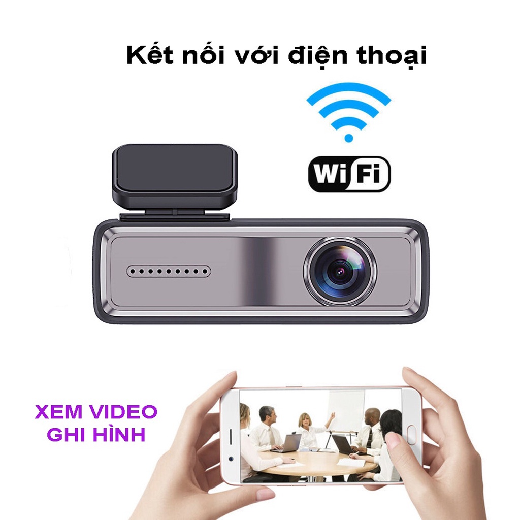 Camera hành trình v8 FullHD 1080p kết nối wifi với điện thoại và màn hình android, thẻ nhớ 64gb, có mic thu âm | BigBuy360 - bigbuy360.vn