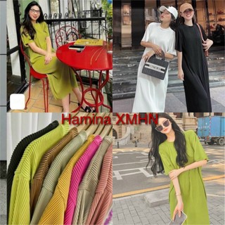 [ XẢ LỖ ] Váy Suông Dáng Dài, Váy Nữ Hamina Chất Tăm Lạnh Hàn