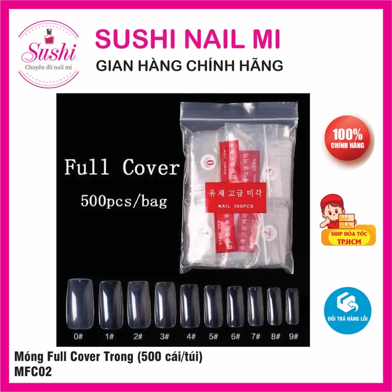 Móng chân Full cover 500m/túi - Sushi nail mi