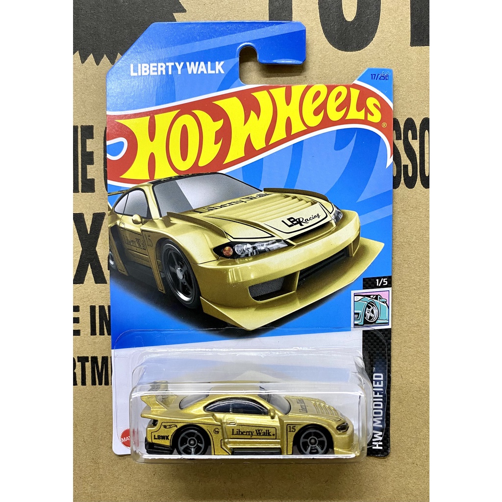 Hot wheels Chính Hãng mẫu xe JDM Nissan Silvia (S15) Mẫu mới 2023 GOLD