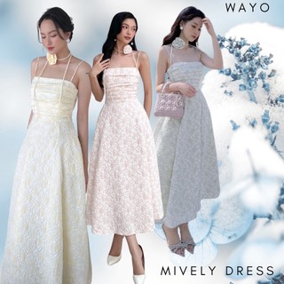 [Mively Dress] Đầm WAYO hoa hai dây xếp ly cao cấp dự tiệc sang trọng