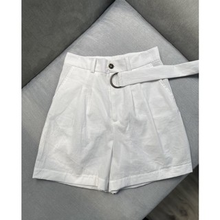 Quần short nữ linen lưng cao