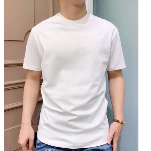 áo phông nam trơn cotton 100% 2 màu đơn giản lên đồ siêu nét