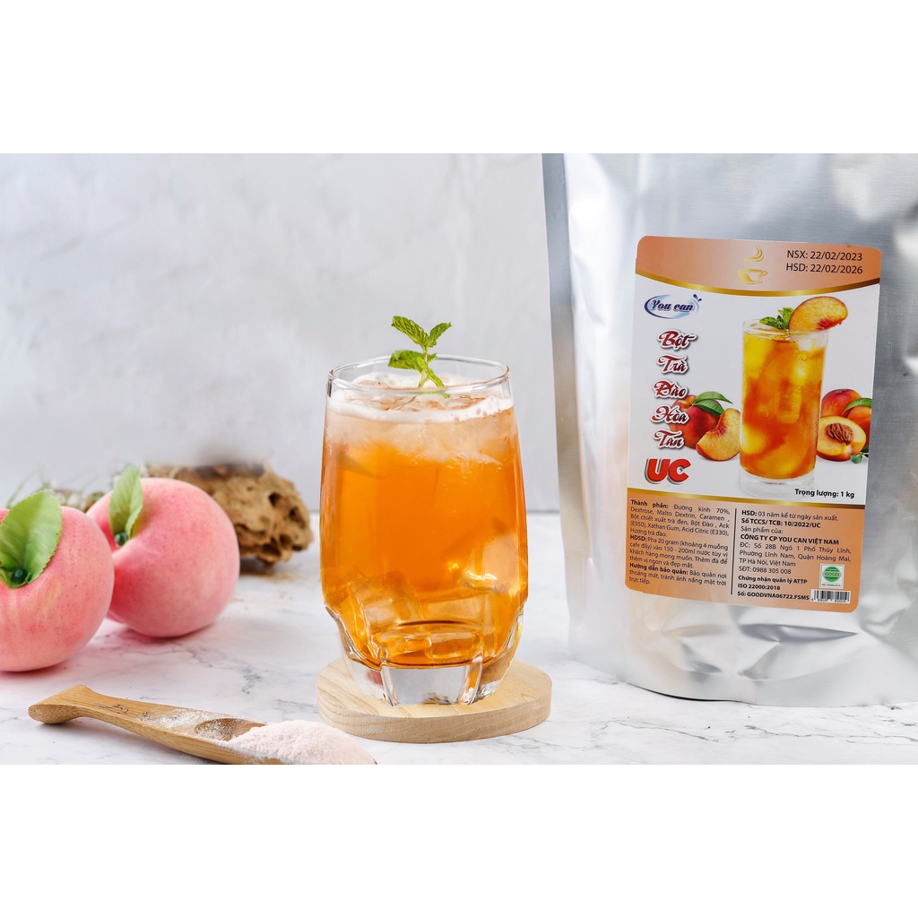 BỘT TRÀ ĐÀO UC HOÀ TAN TÚI 1KG