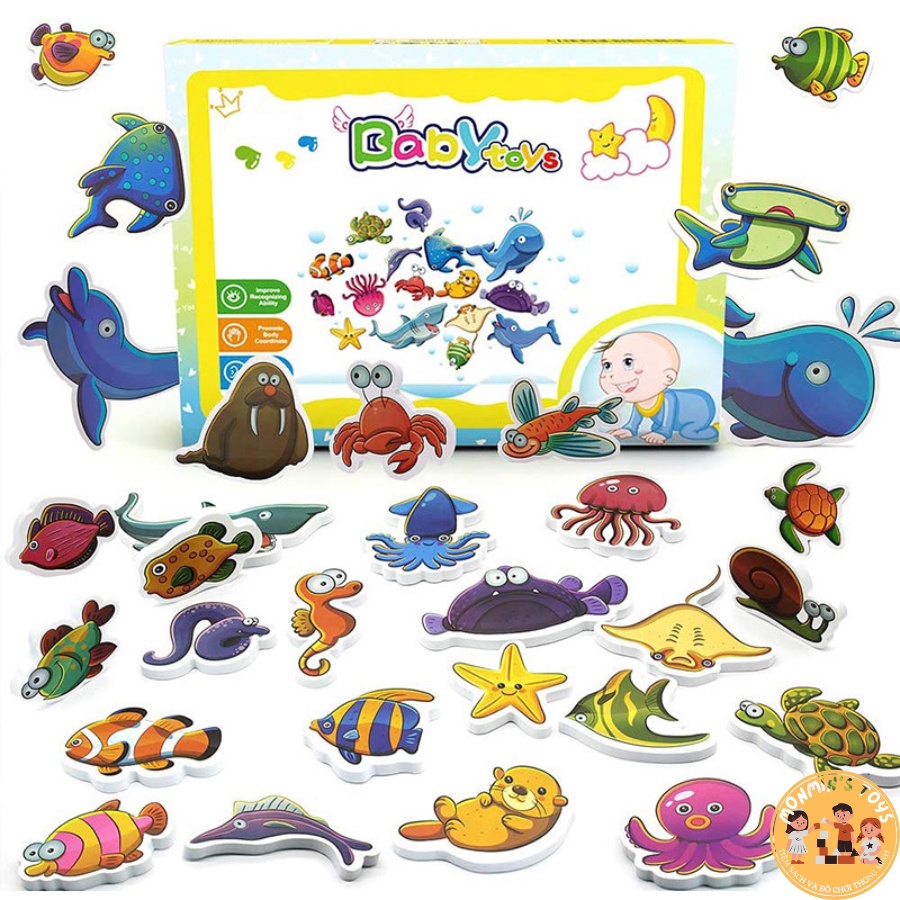 Đồ chơi phòng tắm, chất liệu an toàn cho bé, bám dính được lên tường, nhiều hình ngộ nghĩnh đáng yêu