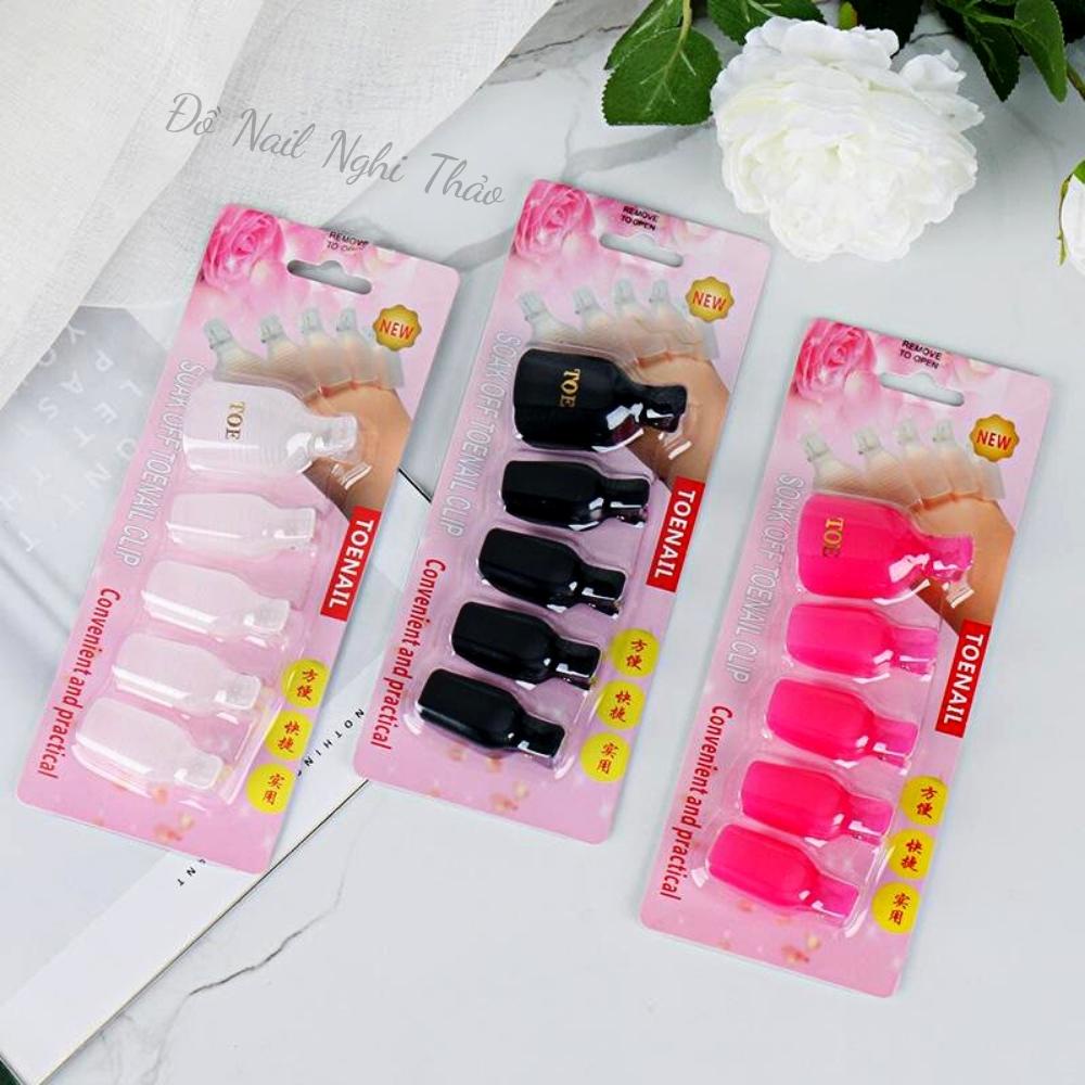 Kẹp ủ phá gel móng chân NGHI THẢO set 5 chiếc