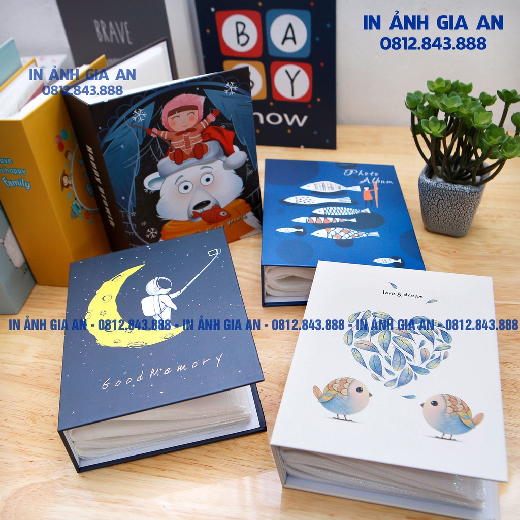 Album ảnh 9x12 - Loại 200 ảnh, Bìa Cứng Xinh Xắn - Ship Hỏa Tốc