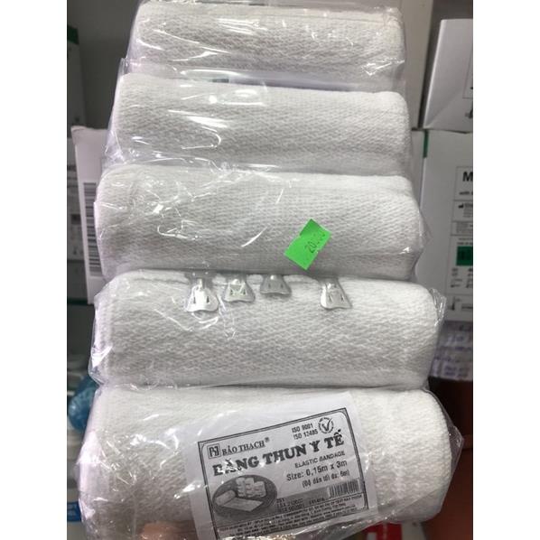 Cuộn Băng Gạc Co Giãn BẢO THẠCH,băng chun,Băng thun vải y tế co giãn  Bảo Thạch