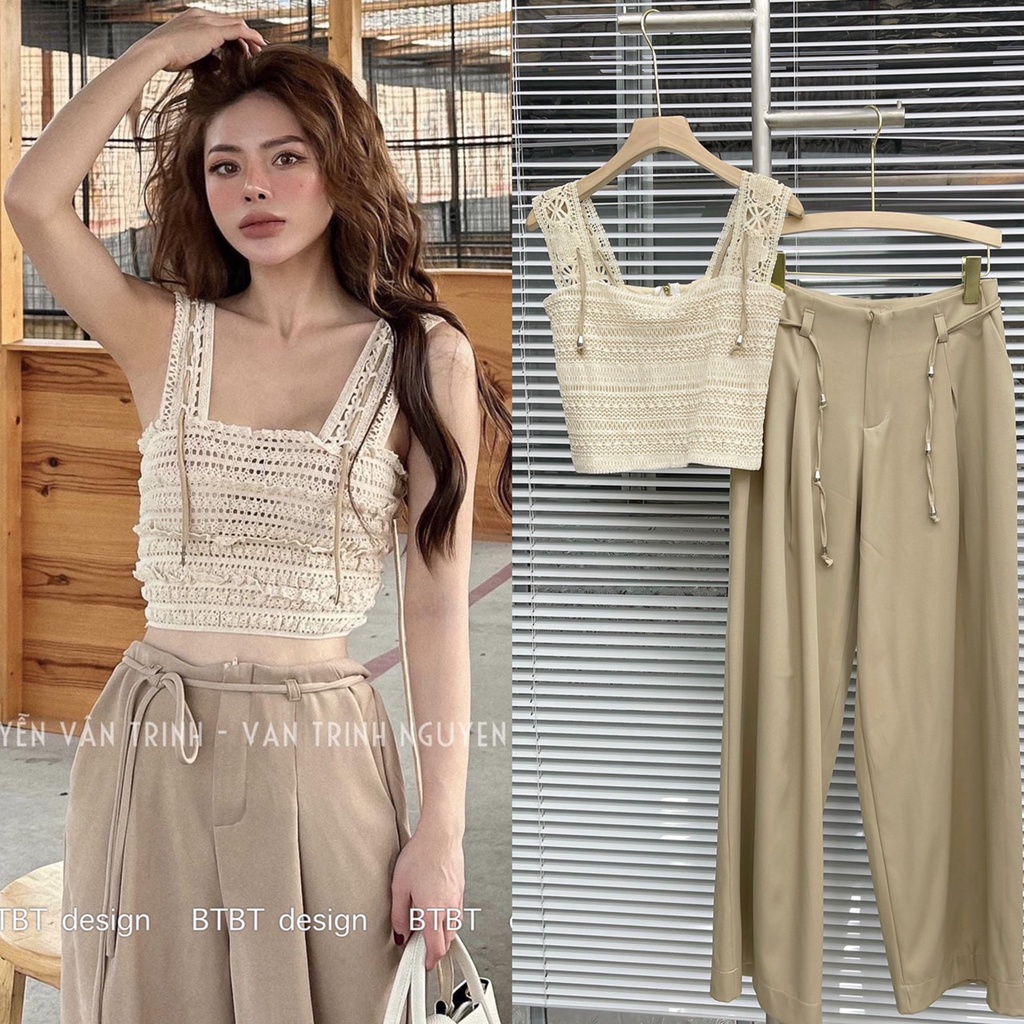 Áo ren sợi 2 dây siêu hot Hari GenZ 826