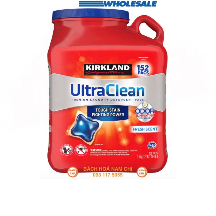 Viên Giặt Quần Áo KIRKLAND ULTRA CLEAN 152 Viên - Hàng Mỹ