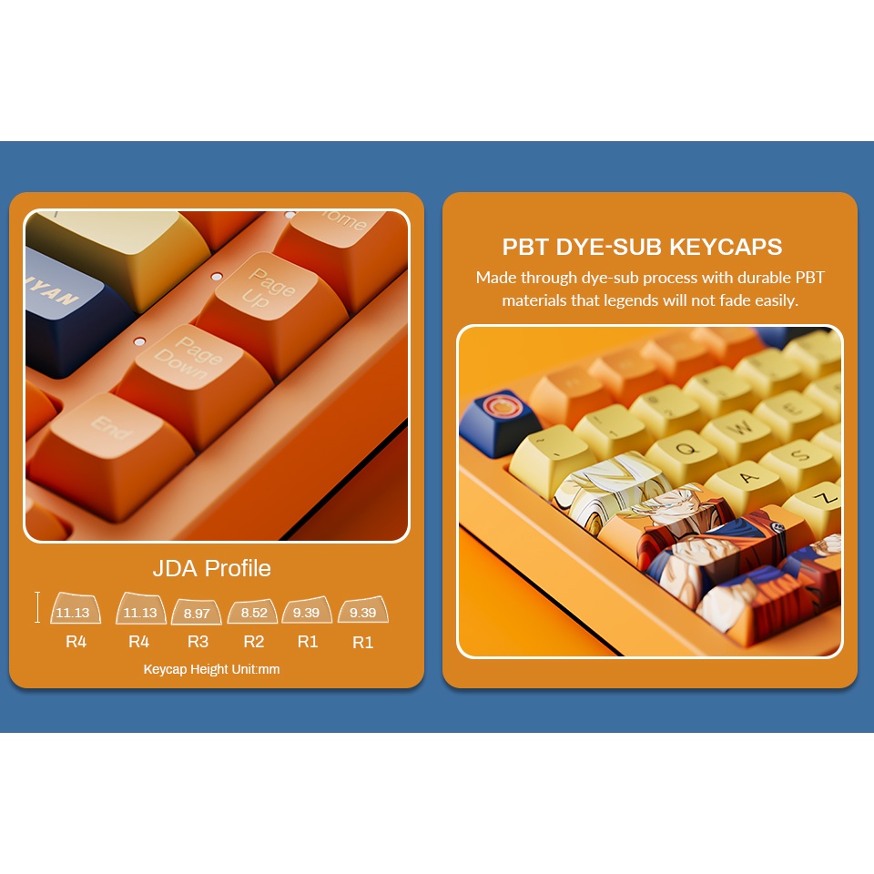 Bàn phím máy tính AKKO 5075B Plus Dragon Ball Super – Goku_Mới, hàng chính hãng