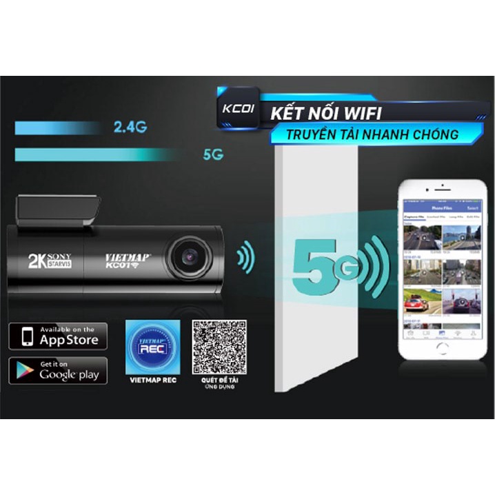 Camera Hành Trình VIETMAP KC01 - Camera Hành Trình Cars Shop Trước Sau Cảnh Báo Giao Thông | BigBuy360 - bigbuy360.vn