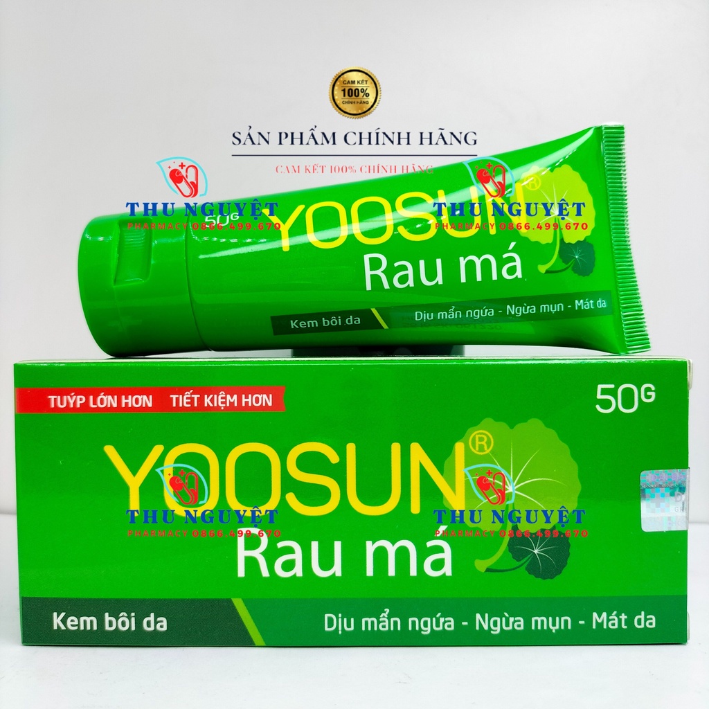 Kem bôi da YOOSUN Rau má Tuýp lớn 50g - Làm mát da, làm mờ các vết sẹo, vết thâm do mụn, muỗi đốt, rôm sảy
