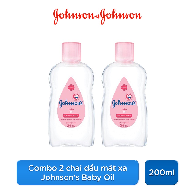Combo 2 Chai Dầu Mát Xa Johnson's Baby Oil 200ml