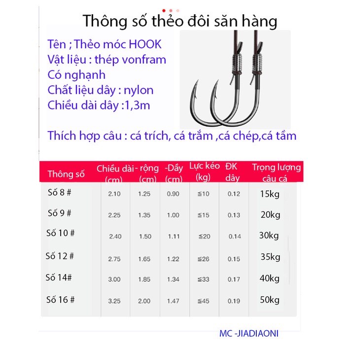 Thẻo đôi săn hàng buộc sẵn chính hãng MC