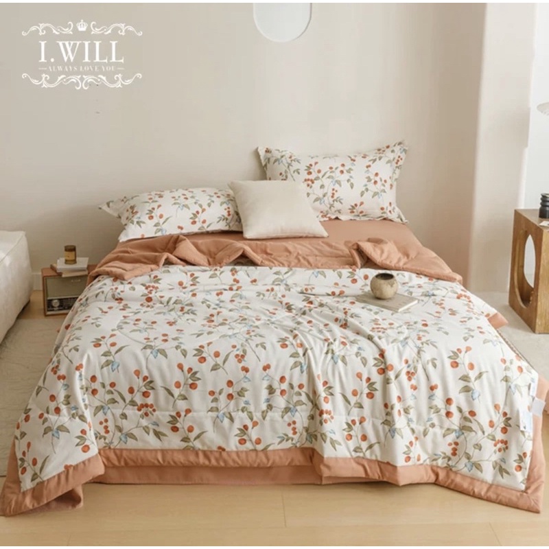 Set ga cotton linen IGUN BEDDING chăn trần bông hè siêu mát