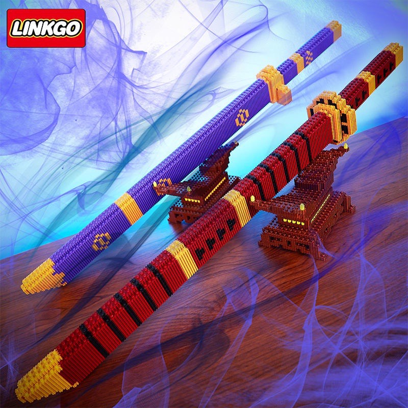 (HCM) Đồ Chơi Lắp Ráp Mô Hình Kiếm Katana Linkgo Kiếm Kimetsu No Yaiba Demon Slayer [ Dài 48 - 63cm]