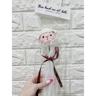 Hoa đan bằng len, hoa thú len handmade