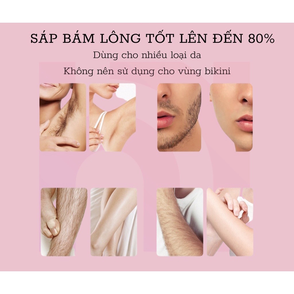 100g Sáp wax lông nóng hạt đậu Hard Wax Beans 💜 Sáp wax lông nhiều màu sắc