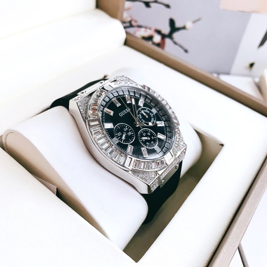 Đồng Hồ Nam Guess GW0208G1 Dây Silicone Đen 47mm