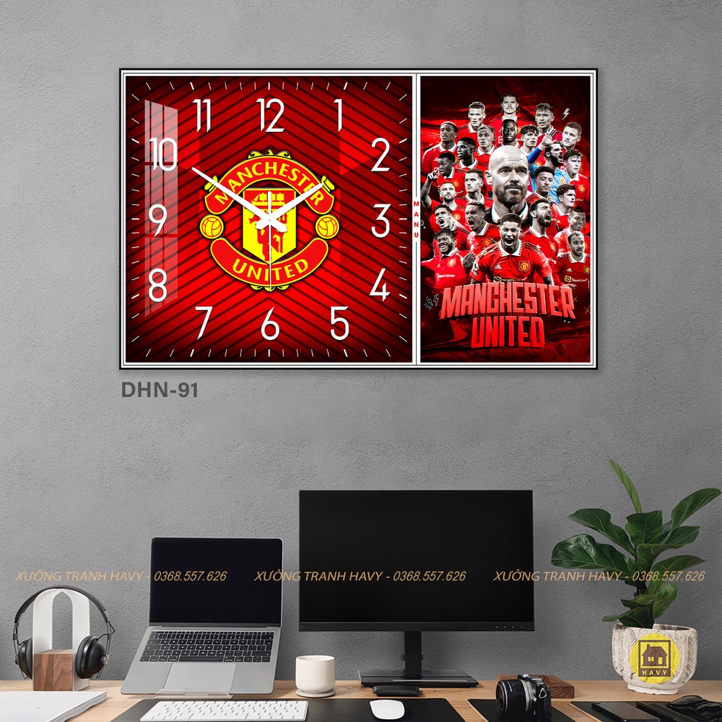 Đồng hồ decor CLB bóng đá MANCHESTER UNITED 2023