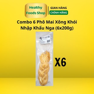 Combo 6 phô mai hun khói nhập khẩu Nga 200g - Combo 6 Imported Russian Smoked String Cheese