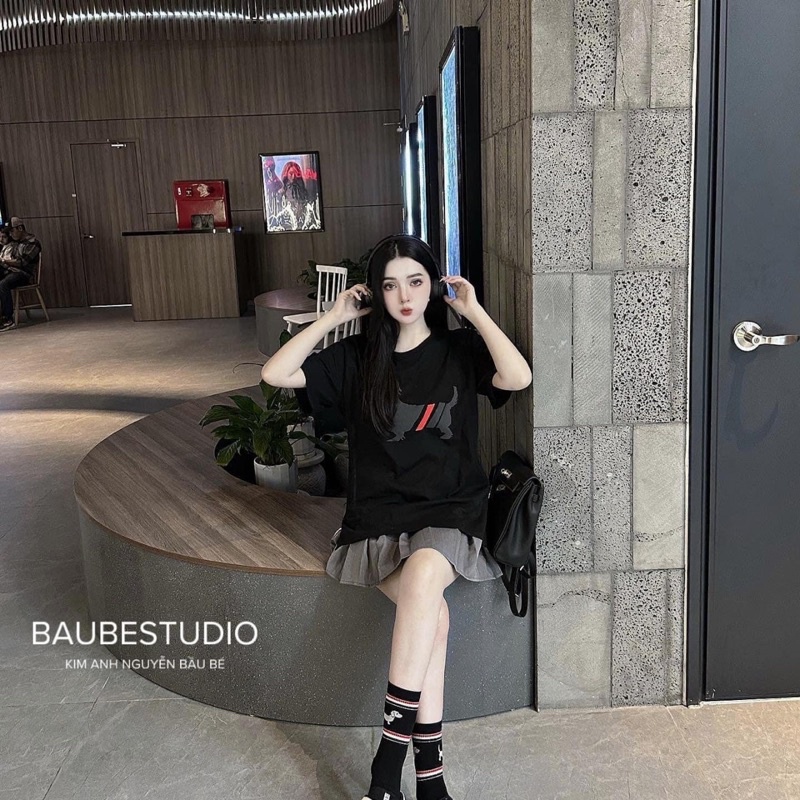 Sét áo phông in + chân váy ly loại 1 Mã KH46