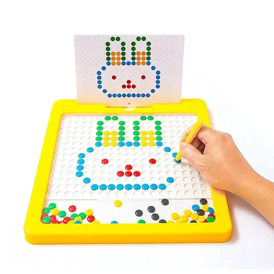 Bảng vẽ xếp hình nam châm thế hệ mới - đồ chơi giáo dục sớm tăng sự khéo léo của đôi tay và khả năng tạo hình cho bé