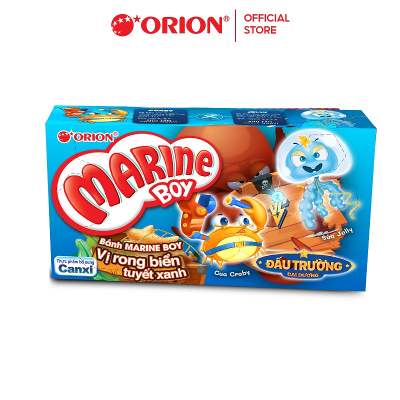 Bánh Cá Marine Boy Orion vị Rong Biển Tuyết Xanh 35g/hộp