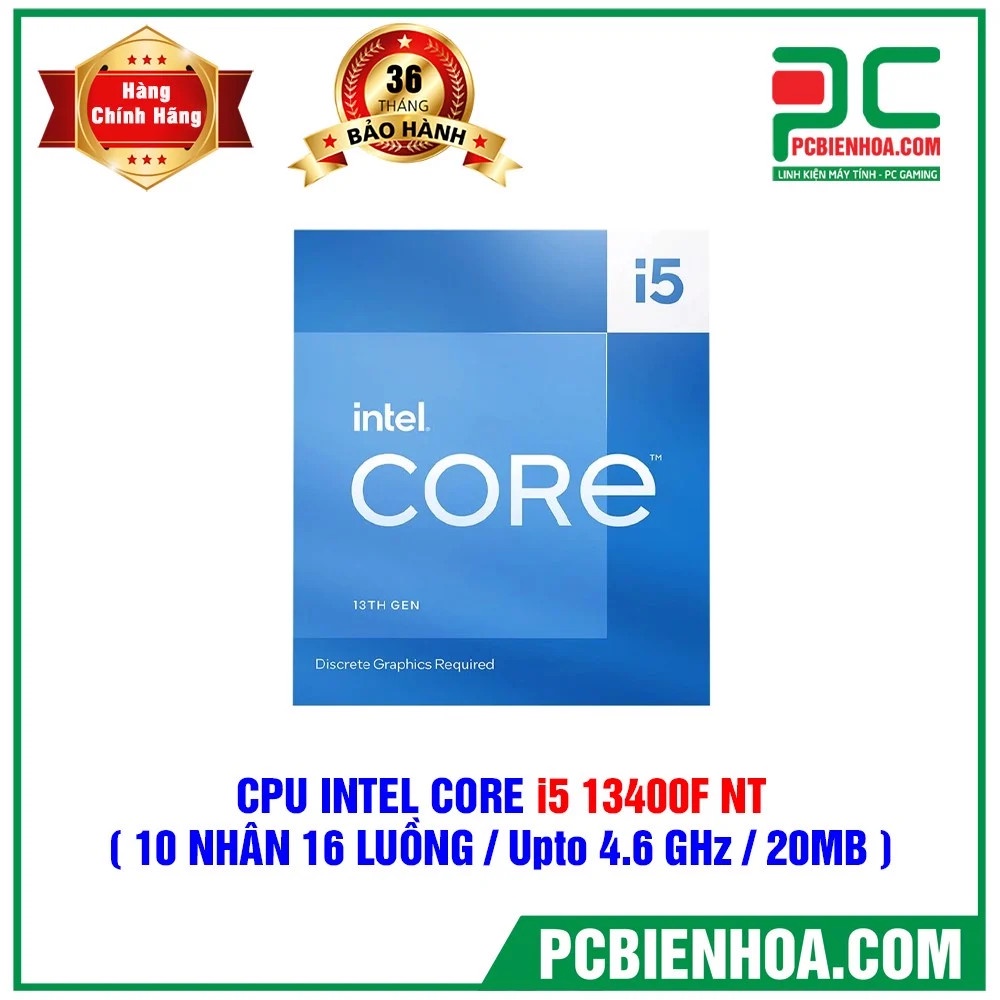 Bộ Vi Xử Lý CPU INTEL CORE I5 13400F NEW TRAY KHÔNG KÈM QUẠT - 36 THÁNG