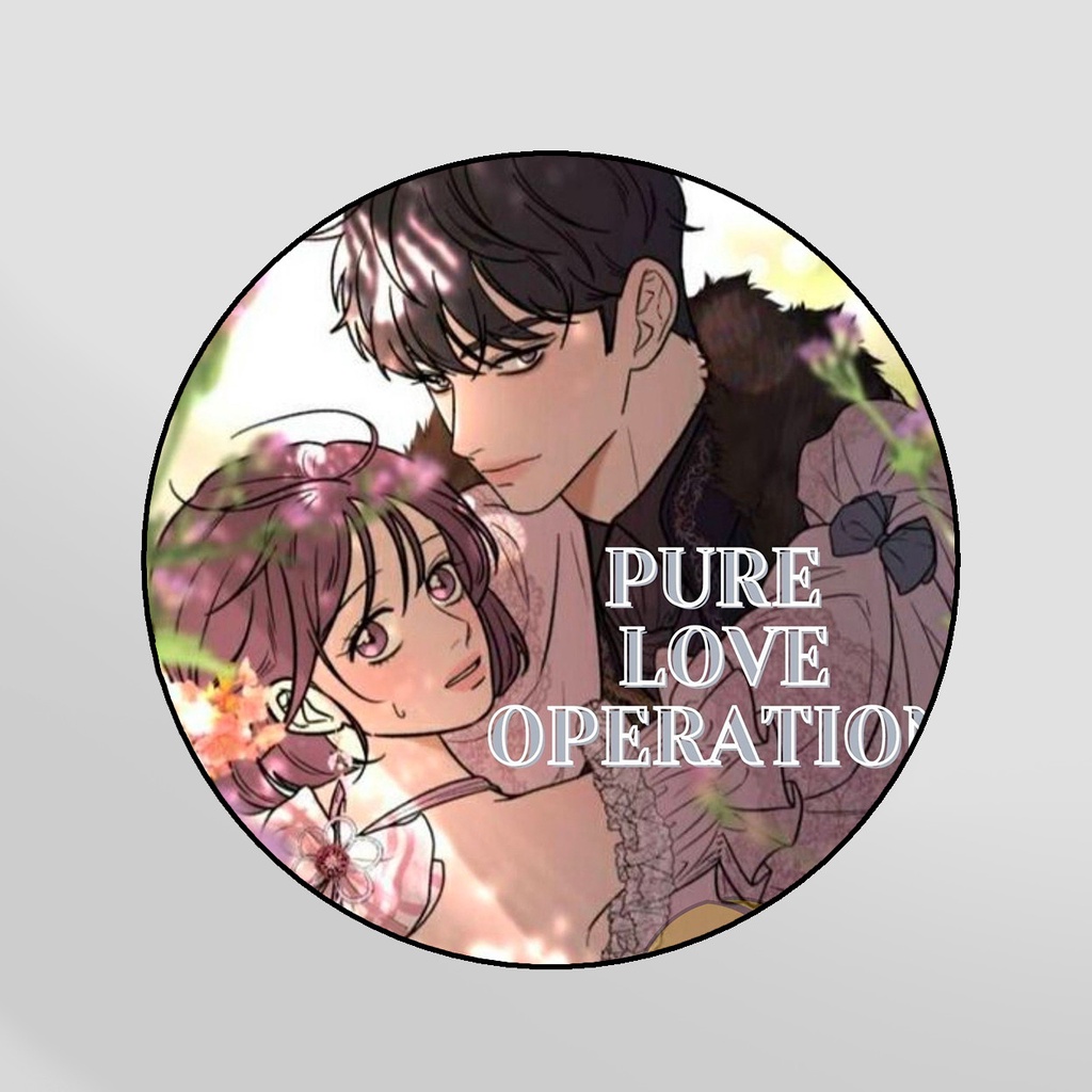Huy hiệu Pure love operation Chiến lược tình yêu trong sáng manhwa phụ kiện cài áo in hình anime chibi xinh xắ