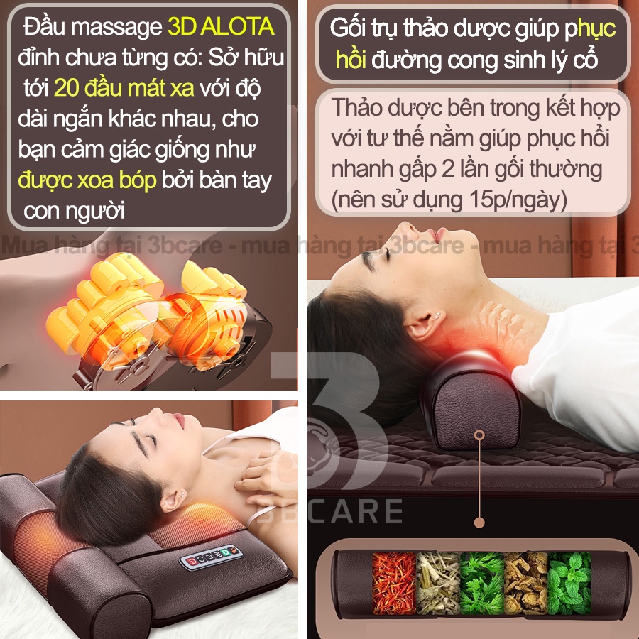 Nệm Massage toàn thân kèm đệm massage chân Alota N23 3D 12 điểm, thảm ghế mát xa rung, làm ấm, dụng cụ phục hồi sức khỏe
