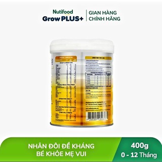 (HSD T2-2027) Sữa Bột Vàng Nutifood GROW PLUS 0+ 400g (Sữa Non).