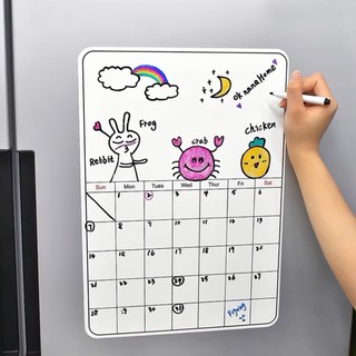 Bảng kế hoạch ghi chú nam châm từ tính dán tủ lạnh sáng tạo (Tặng kèm 2 bút lông)