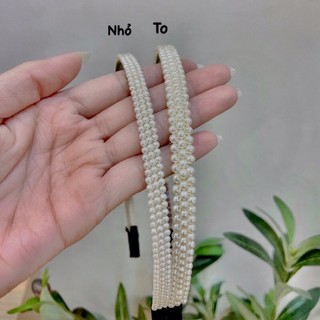 Cài tóc đính hạt trắng tiểu thư
