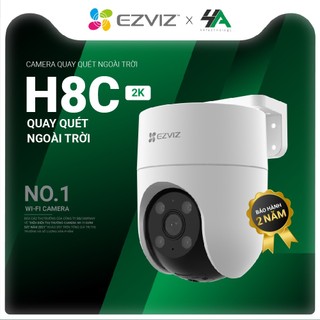 Camera wifi Ezviz AI thông minh ngoài trời màu ban đêm, quay 360 độ, đàm thoại H8C 4MP