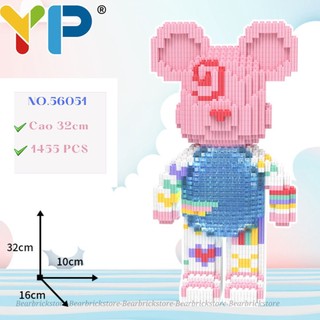 Bearbrick giá rẻ kèm đèn led siêu cute mô hình lắp ráp gấu bearbrick đồ chơi lắp ráp mô hình cho bé