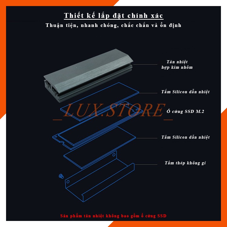 Tản Nhiệt  SSD M2 G08 NVME-2280 Cao Cấp Chính Hãng