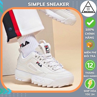 Giày FILA Disruptor 2 Premium Chính Hãng🔴SIMPLE SNEAKER🔴Fila Disruptor II Màu Trắng Đế Cao Phối Đồ Phong Cách [5FM00002]