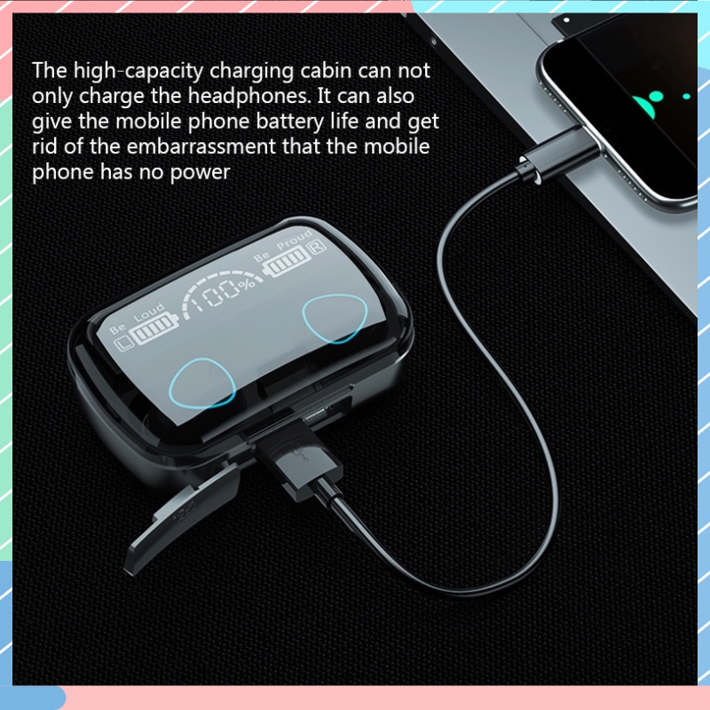 SAMSUNG Tai Nghe Bluetooth TWS M10 / M20 / F9-TWS Dung Lượng Pin Sạc Dự Phòng Cho IOS / Android / Xiaomi / Vivo / Huawei / oppo