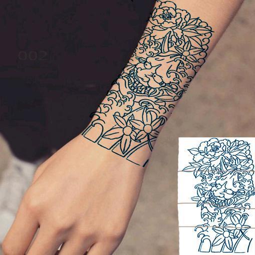 Phanh in prajna geisha hình xăm dán chống thấm nước và độ bền cao nam nữ mô hình nửa cánh tay bắp chân